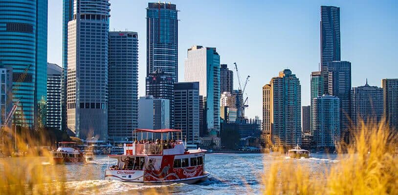 The Brisbane CBD skyline, Westpac lends to borrowers across Australia