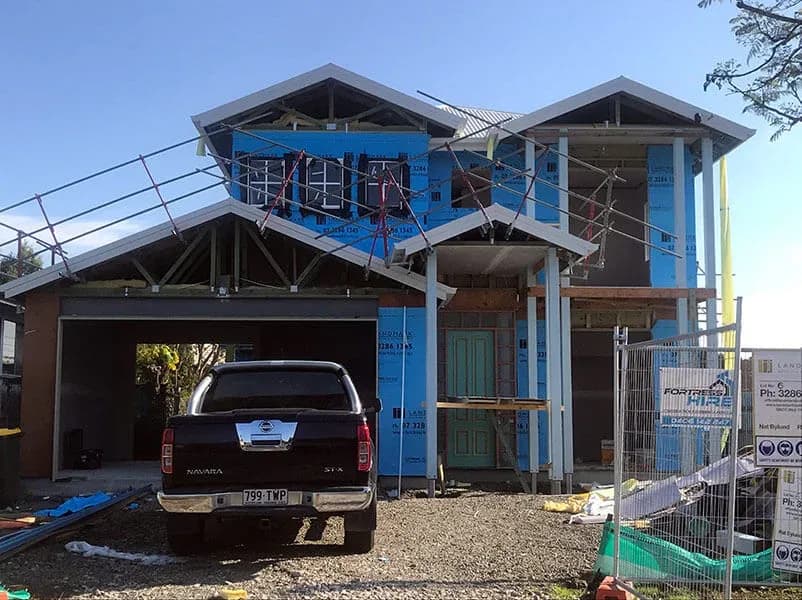 A house under construction