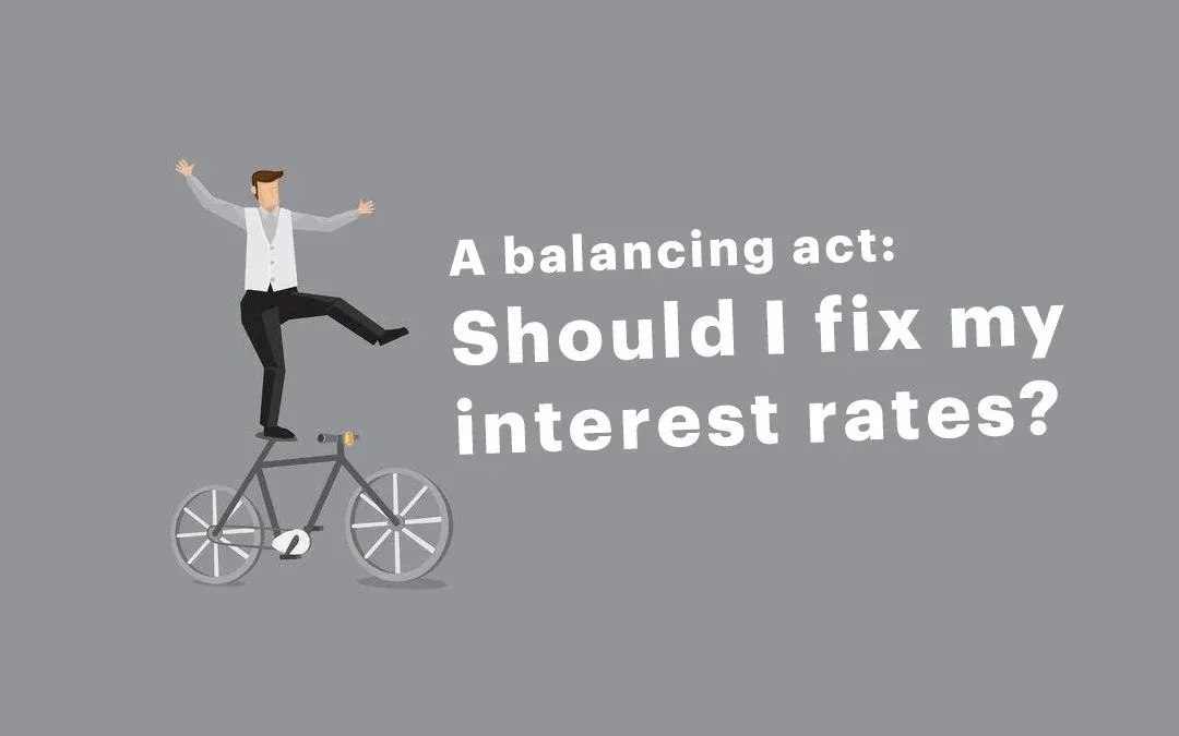 Doctor balancing on a bicycle beside the words should I fix my interest rates