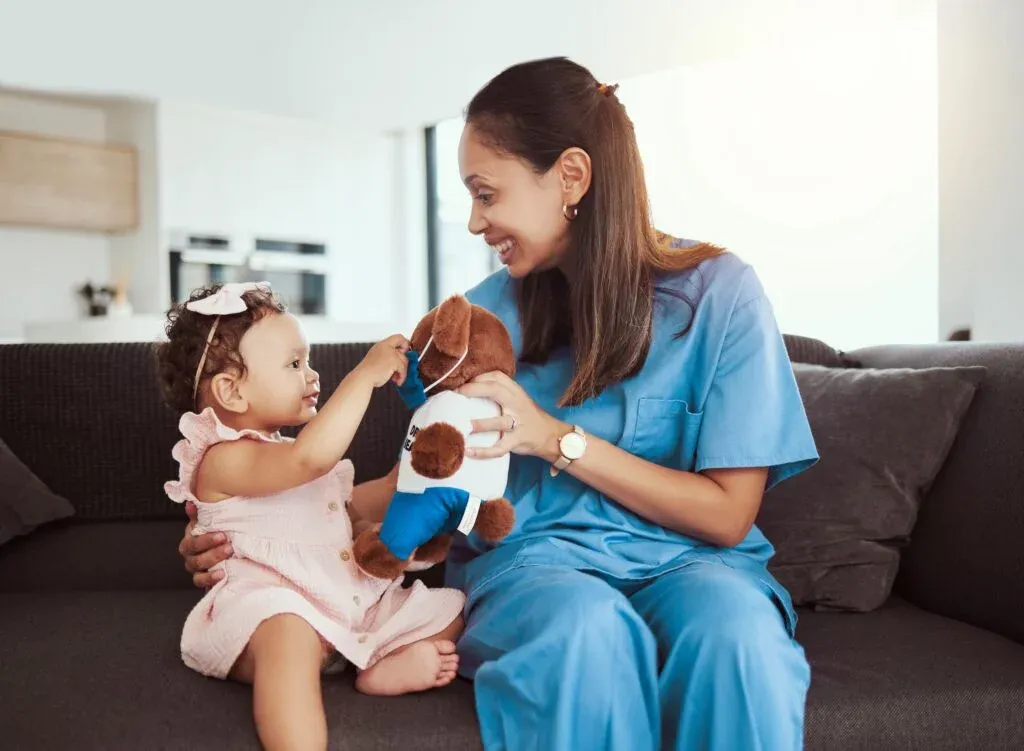 Mother and child spending time together