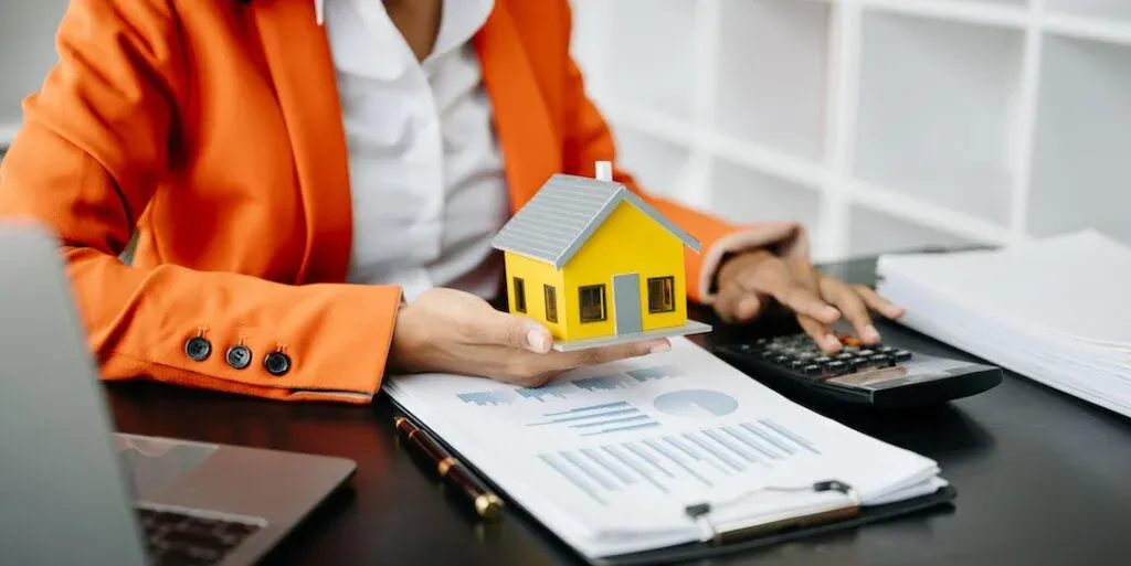Reviewing property figures with a calculator