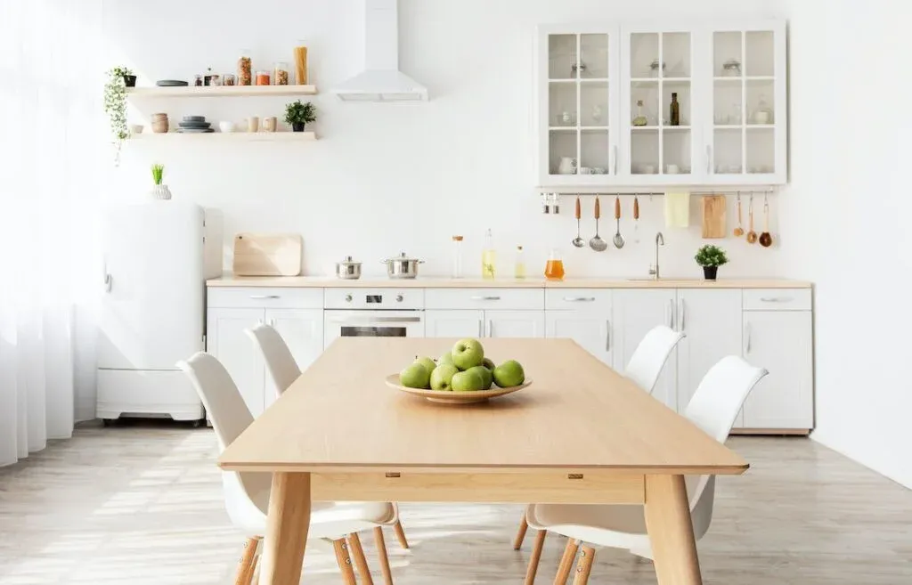 Kitchen and dining area in a home
