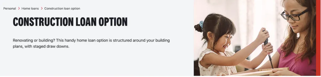 Westpac construction loan