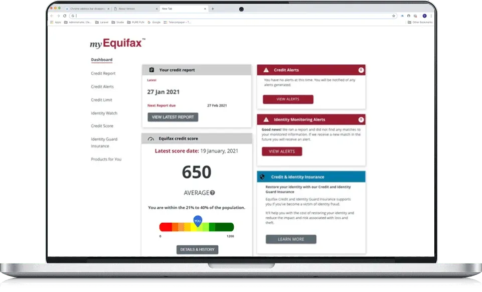 Example of a credit report