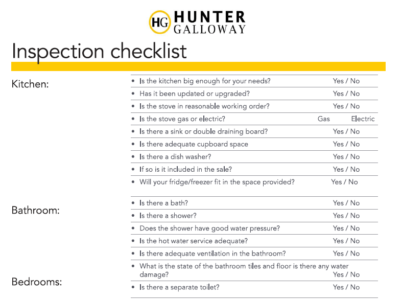 how to buy a house inspection checklist