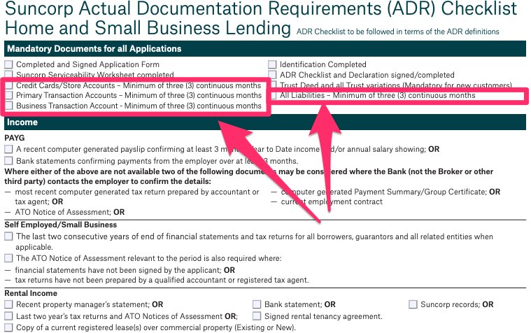 Suncorp Home Loan Required Documents