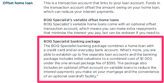 boq specialist banking package