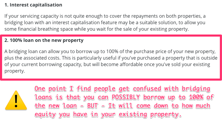 maximum bridging loan