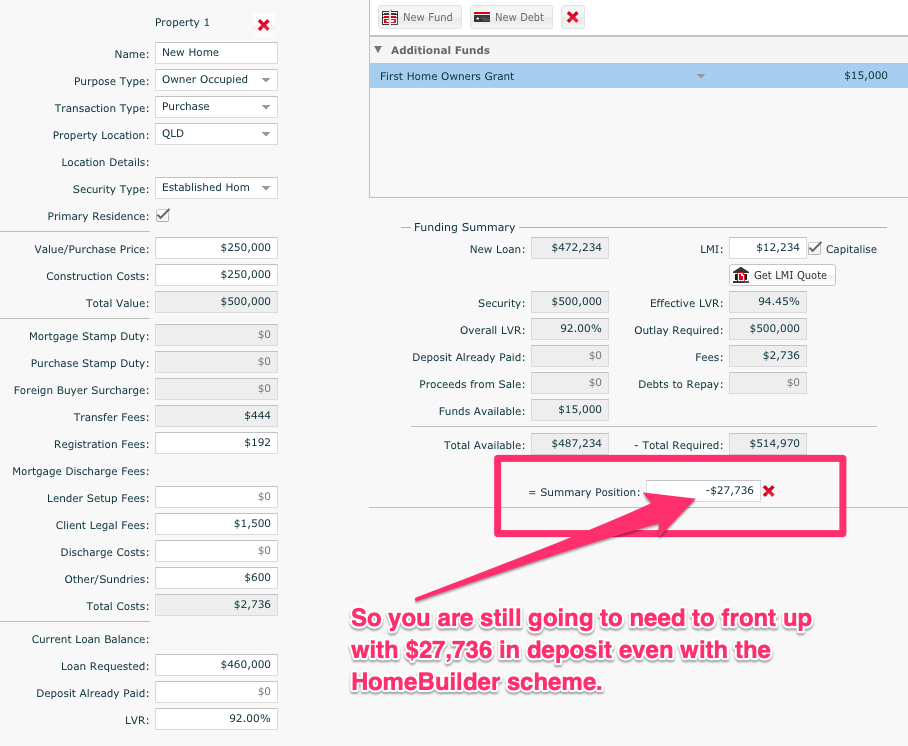 homebuilder deposit