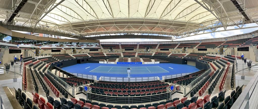 View from the stadium at Queensland tennis centre