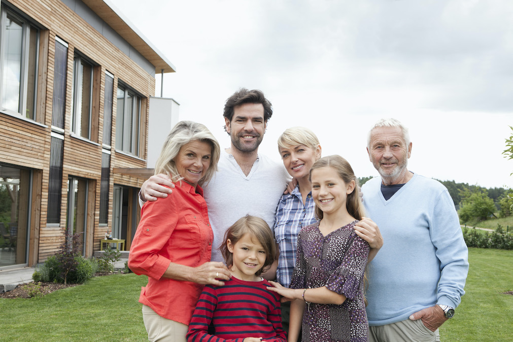 Multi-generational family buying home together