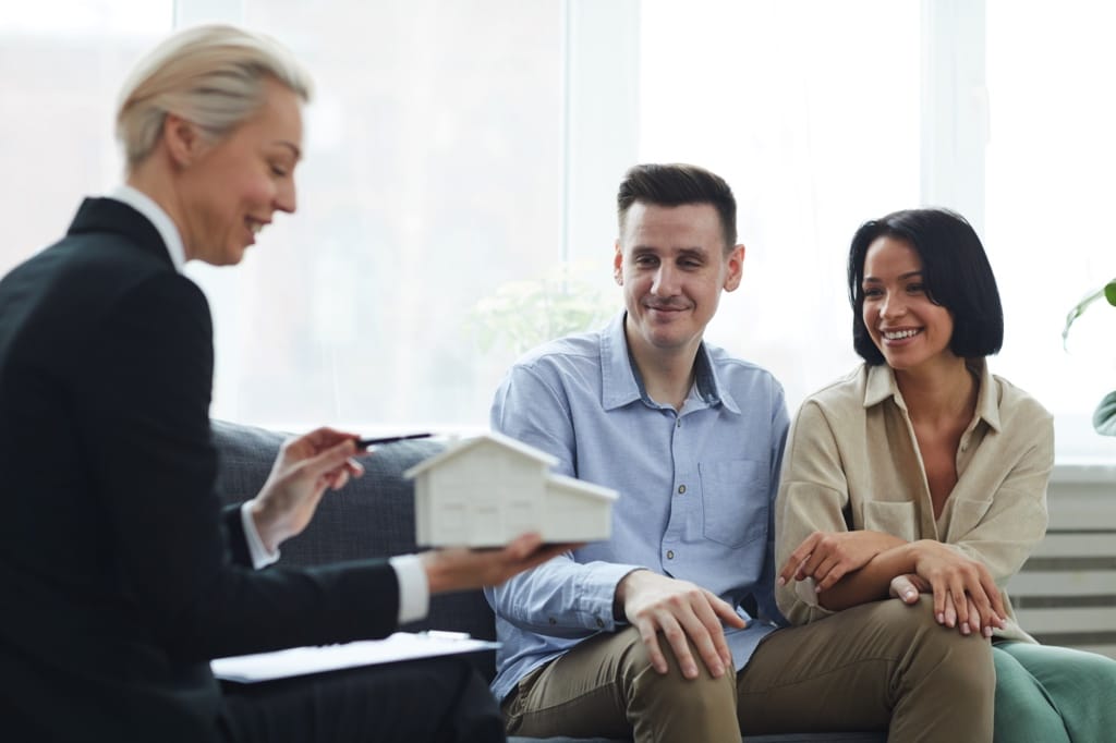 A couple who are thinking about buying a home together.