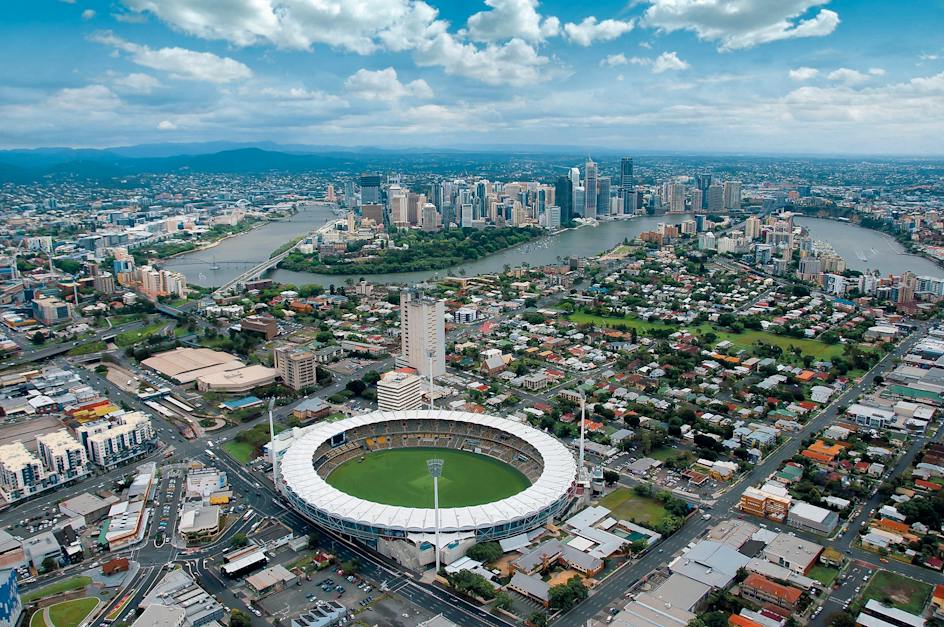 aerial view of woolloongabba