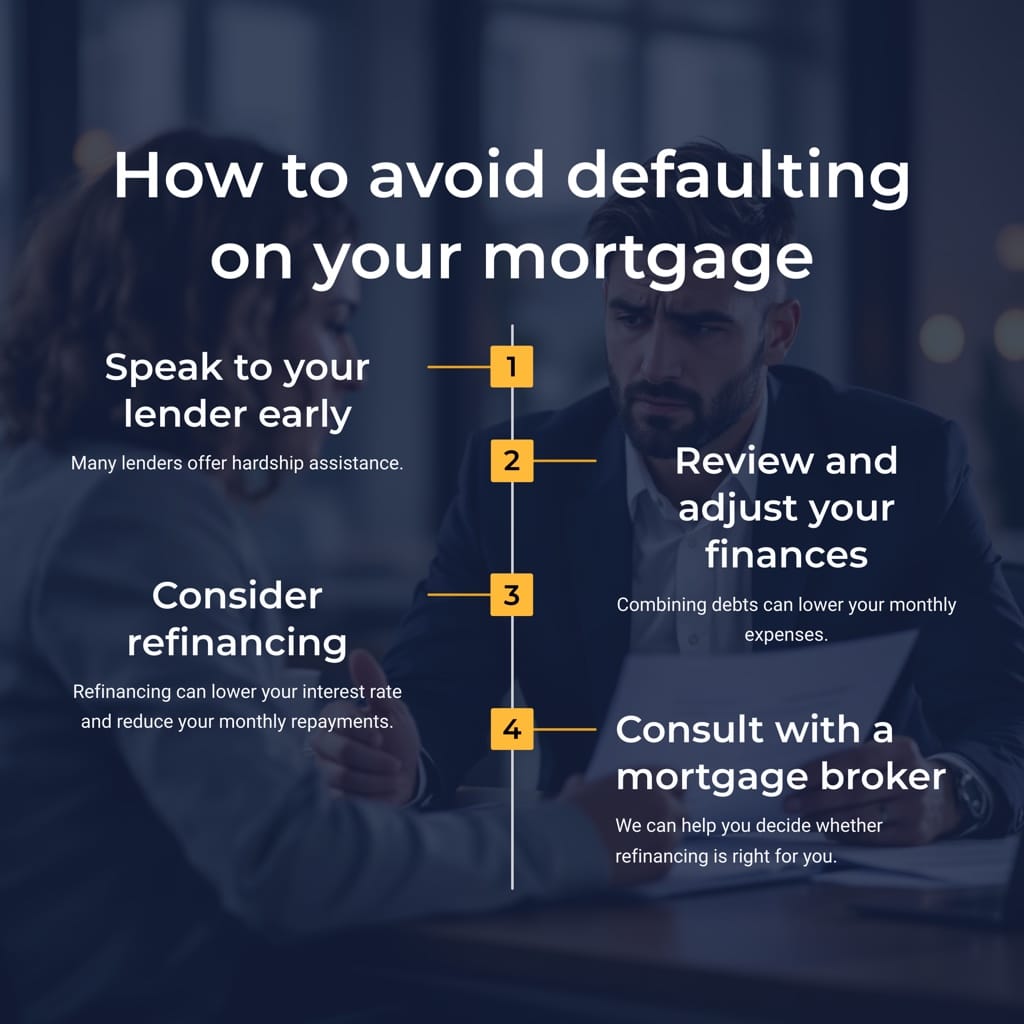Steps on how to avoid defaulting on a mortgage